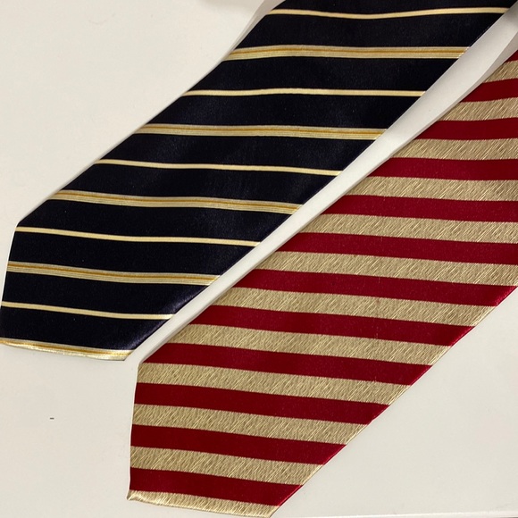 ✨VINTAGE✨YSL Handmade Silk Ties, Set of 2